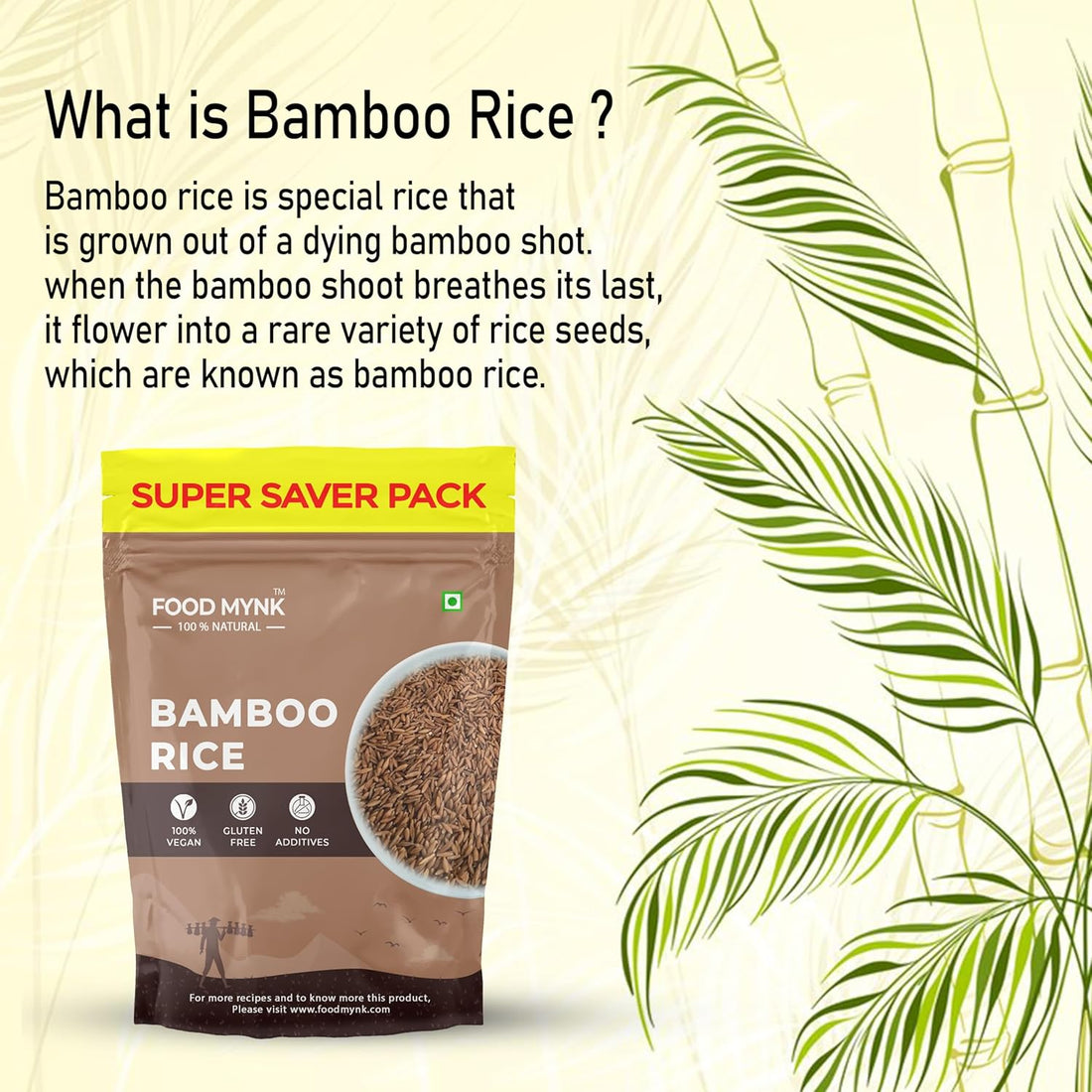 Bamboo Rice (250G) | Moongil Rice | Moongil Arisi | Wild Rice | Veduru Biyyam | Mulayari Rice | Bidirina Akki | Bambu Tandula (250G)