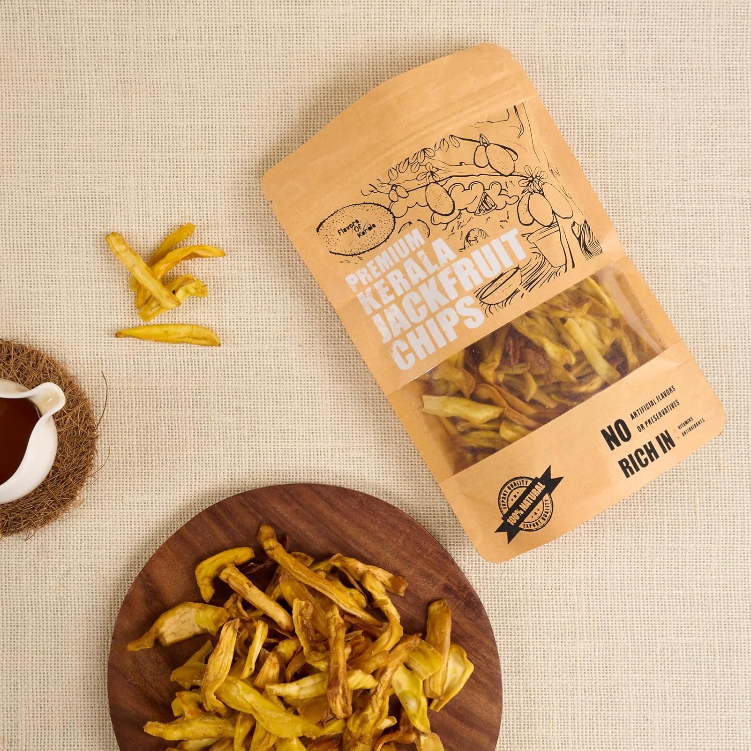 Combo Banana Chips in Coconut Oil - 600 Grams | Jackfruit Chips 400 Grams | Tapioca Chips 400 Grams