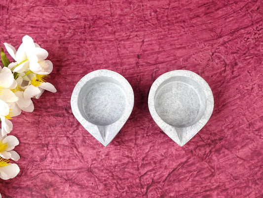 Agal Lamp - Soap Stone - Set of 2.