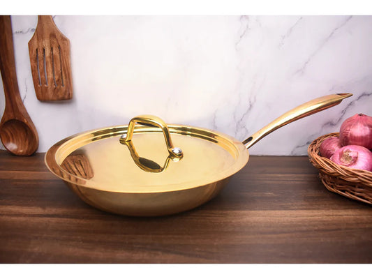 Brass Fry Pan - Tin Coated.