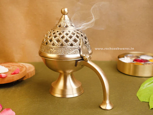 Doopakal - Bronze - Traditional - Sambrani Laddle For Pooja .