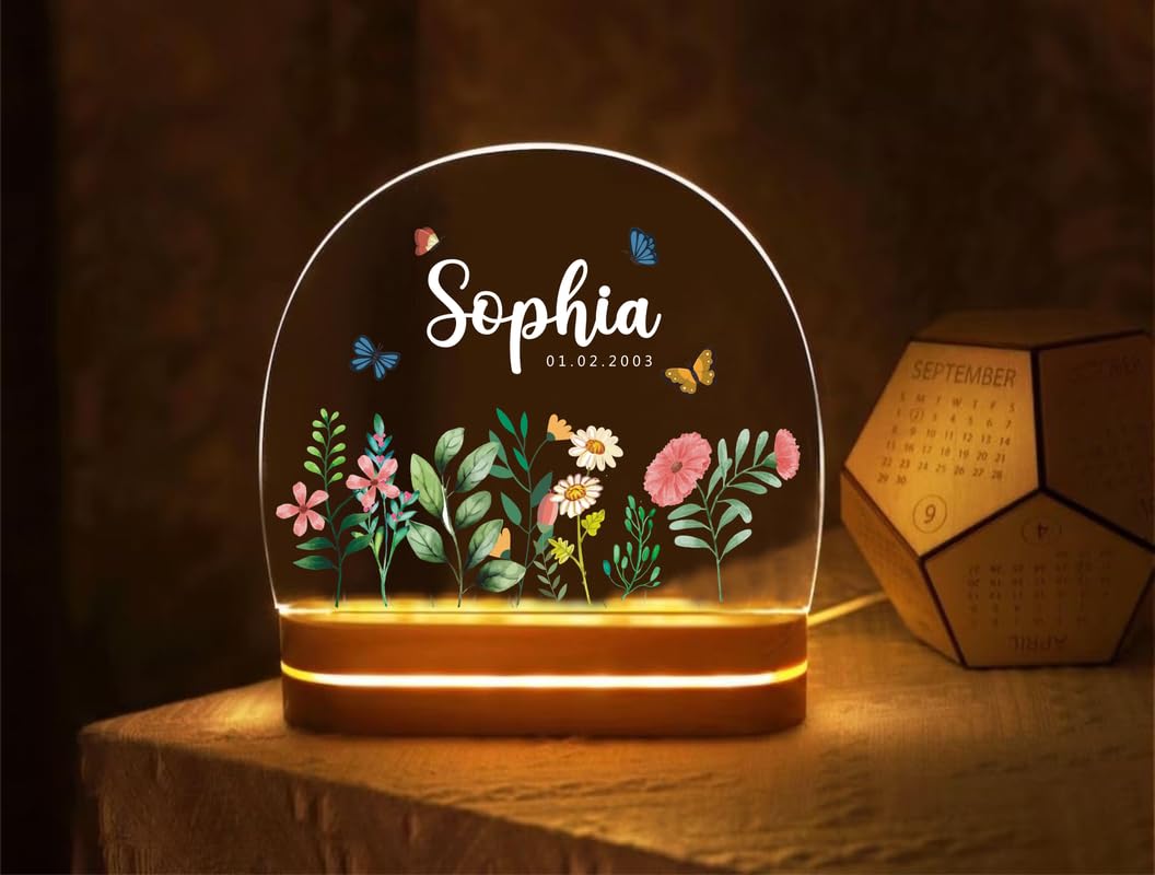 Personalised Gift, Name LED Night Table Lamp, Gift Items for Women, Gift for Men | Customized Gifts