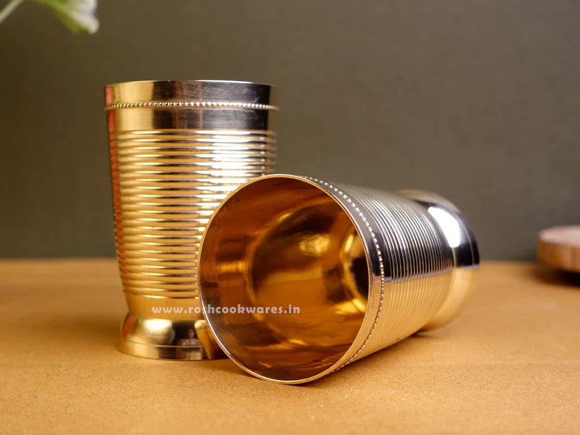Glass Ring Type Tall - Bronze - Set of 2.