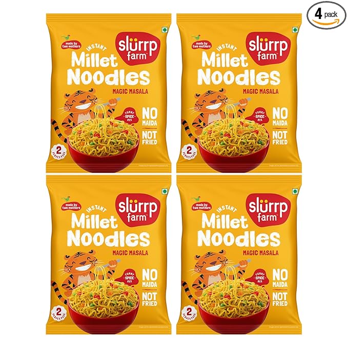 No Maida, No MSG Instant Noodles | Magic Masala | Not Fried, Millet Noodles, 4 X 57 g