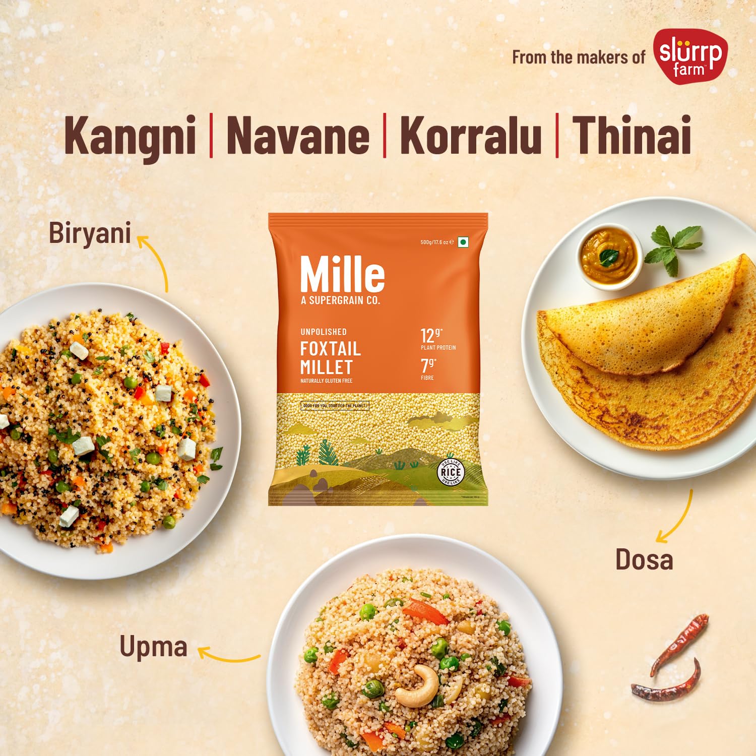 Foxtail Millet Whole Grain | 500gm