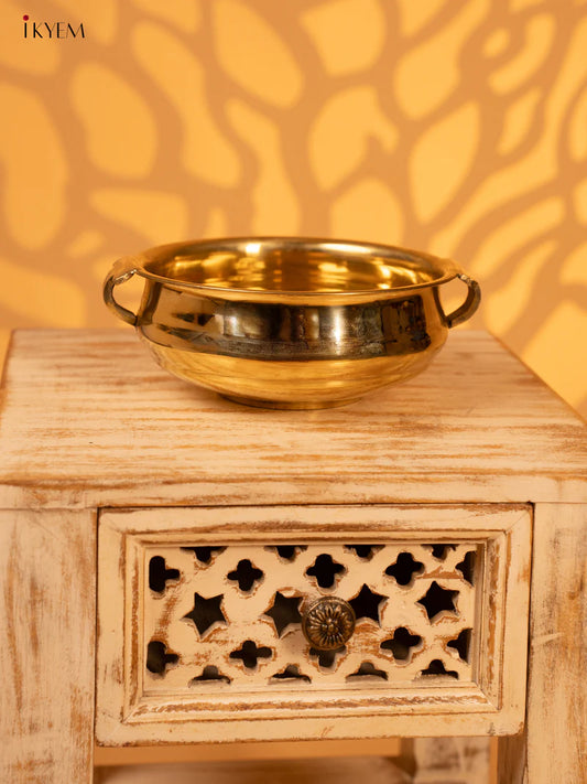 Brass Urli - Plain 8 inch - KK26131