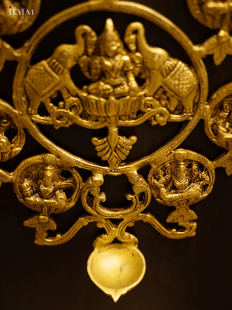 Brass Ashtalakshmi Wall Hanging - KK26188