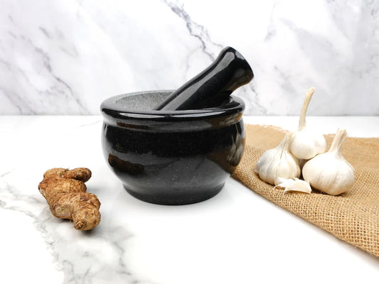Mortar and Pestal - Black Granite Small