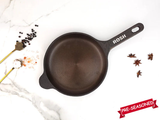Omlet Pan - Multi Fry Pan - Cast Iron - 7 Inch Dia - Premium Quality
