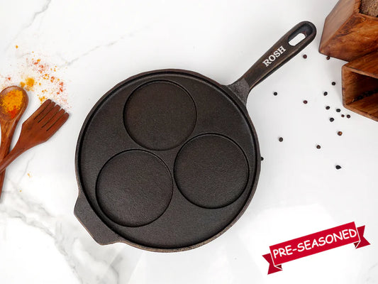 Oothappam Pan Cast Iron - 3 Pit