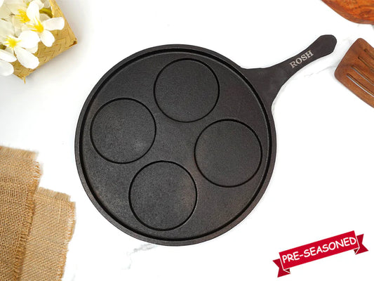 Oothappam Pan Cast Iron - 4 Pit