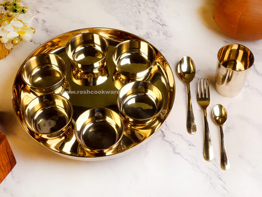 Thali Set - Kansa - 11 Pcs Set . Maharaja