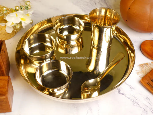 Thali Set - Kansa - 6 Pcs Set .