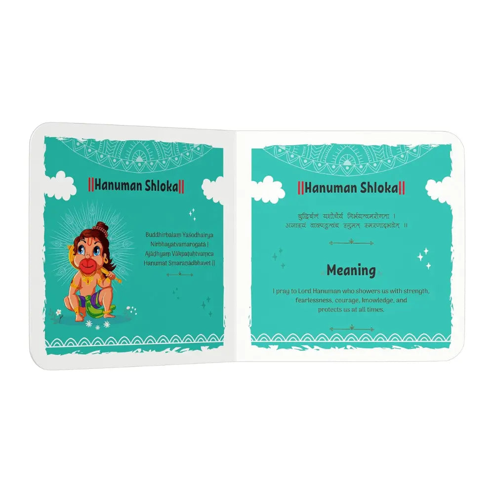 Shlokas and Mantras for Kids – Illustrated Padded Board Book: Simple Sanskrit Shlokas with English & Hindi Translations