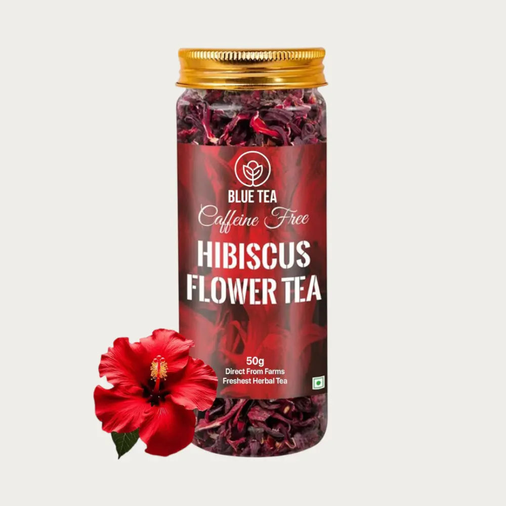 Hibiscus Tea - 50 gm (50 Cups) | SKIN GLOW ENHANCING TEA | Flower Based - Herbal Tea - Caffeine Free - Tangy Flavor - Non-GMO