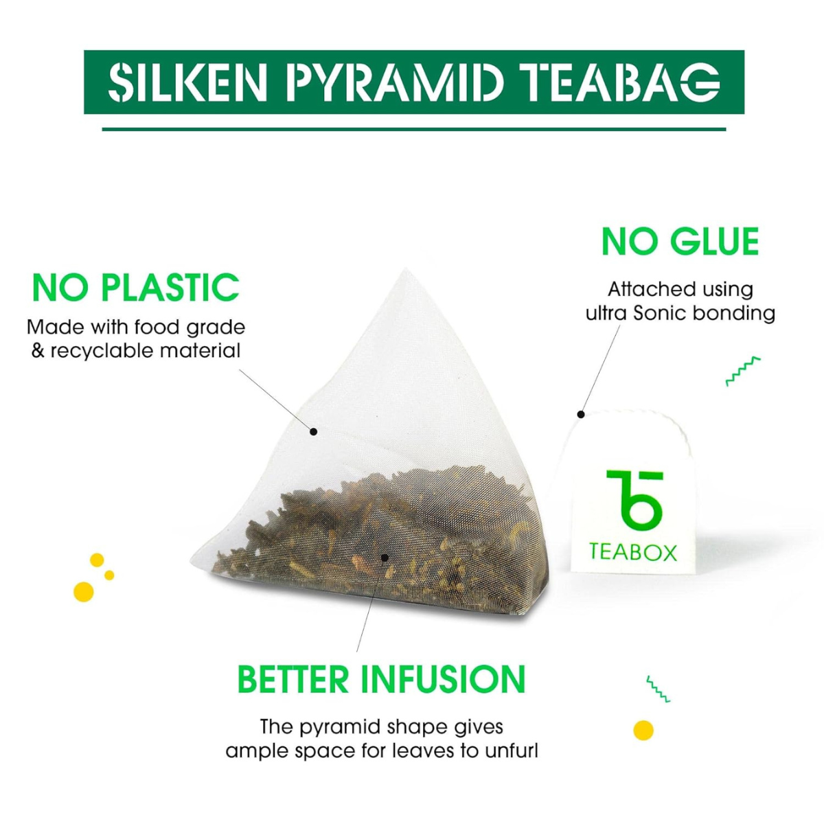 Teabox Wellness Green Tea Sampler Pack - 20 Assorted Tea Bags, 10 Flavors × 2 Each | Whole Leaf, 0% Bitterness