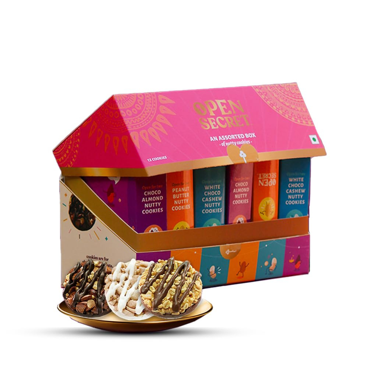 Open Secret Chocolate Celebration Gift Box | 12 cookies Pack | 150gm each
