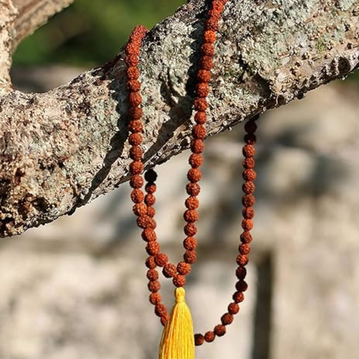 Certified 5 Mukhi Rudraksha Mala with Lab Certificate 108 Beads Panchmukhi Rudraksh Jaap Mala 7 mm Brown