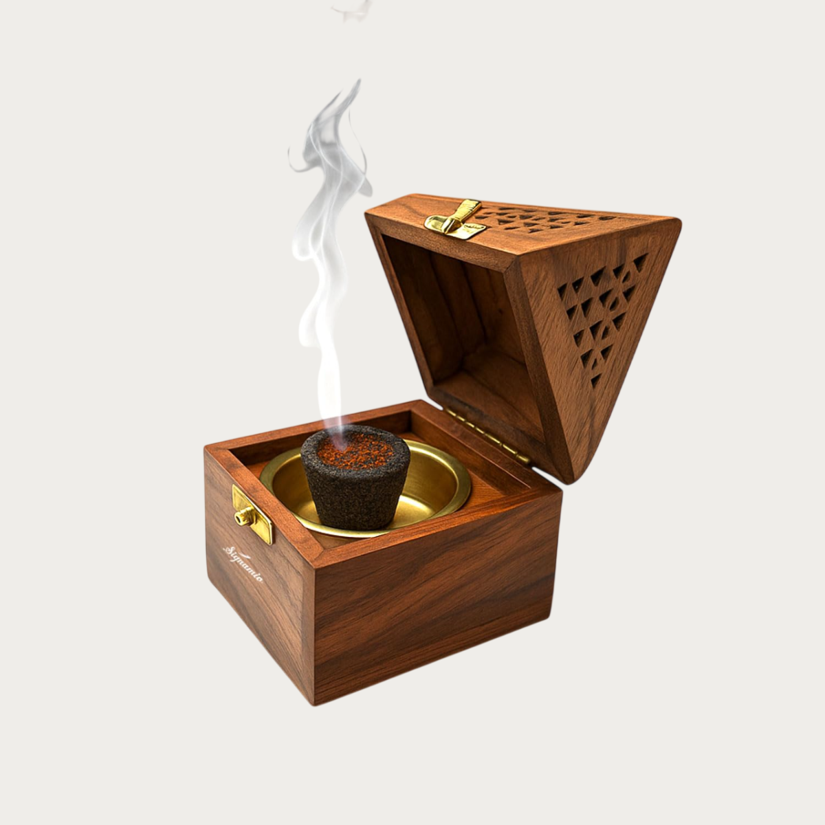 Wooden Sambrani Dhoop Stand Incense Holder: Perfect Pooja Room Stand Decoration Item, Dhup Dani & Doopam Holder, Essential Puja Item for Home Mandir and Pooja Thali Set Rituals