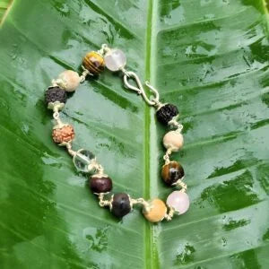 Navamani Silver Bracelet – 8mm