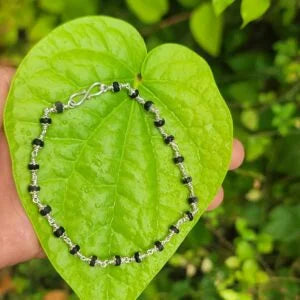 Karungali Silver Bracelet – 4mm