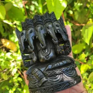 Karungali Ganesh Statue 4 inch