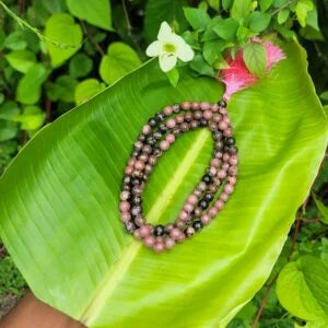 Rhodonite Gemstone Mala 108 Pearls