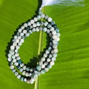 Tree agate Gemstone Mala 108 Pearls