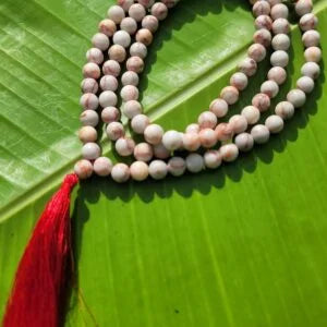 Red Web Jasper Gemstone Mala 108 Pearls