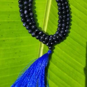 Blue Sun Star Gemstone Mala 108 Pearls