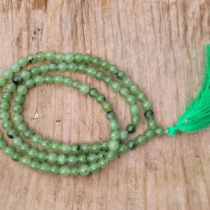 Prehnite Gemstone Mala 108 Pearls