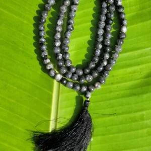 Snowflake obsidian Gemstone Mala 108 Pearls