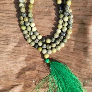 Hydro Peridot Gemstone Mala 108 Pearls