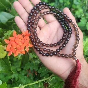 Smoky quartz Gemstone Mala 108 Pearls