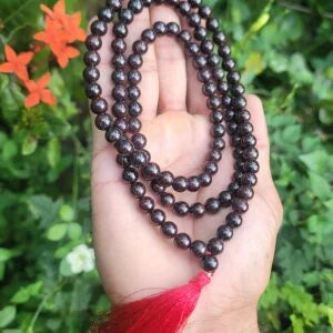 Garnet Gemstone Mala 108 Pearls