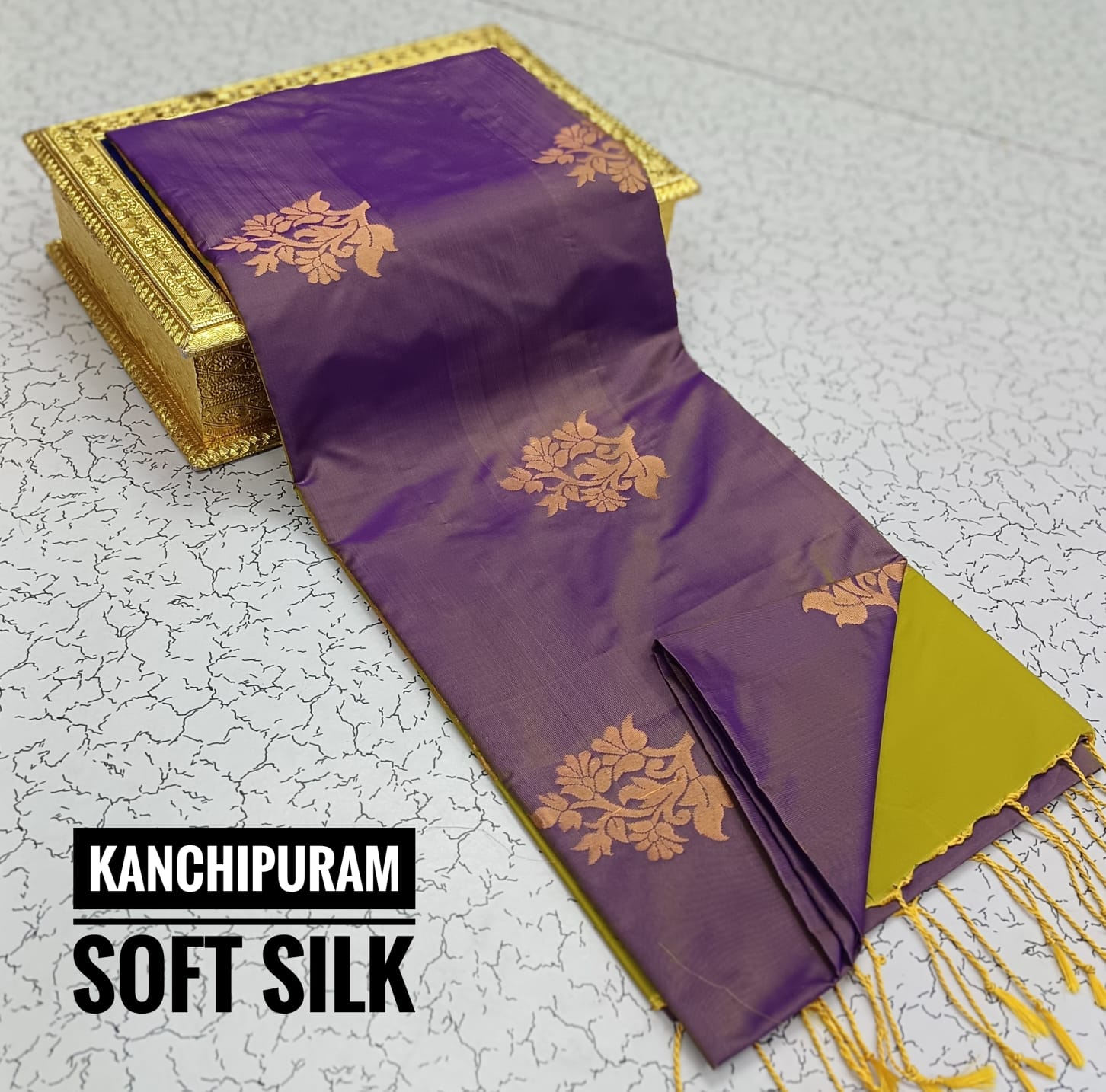 Kanchipuram Soft Silk Saree for Women | Traditional Kanjivaram Style | Rich Zari Border | Wedding & Festive Wear