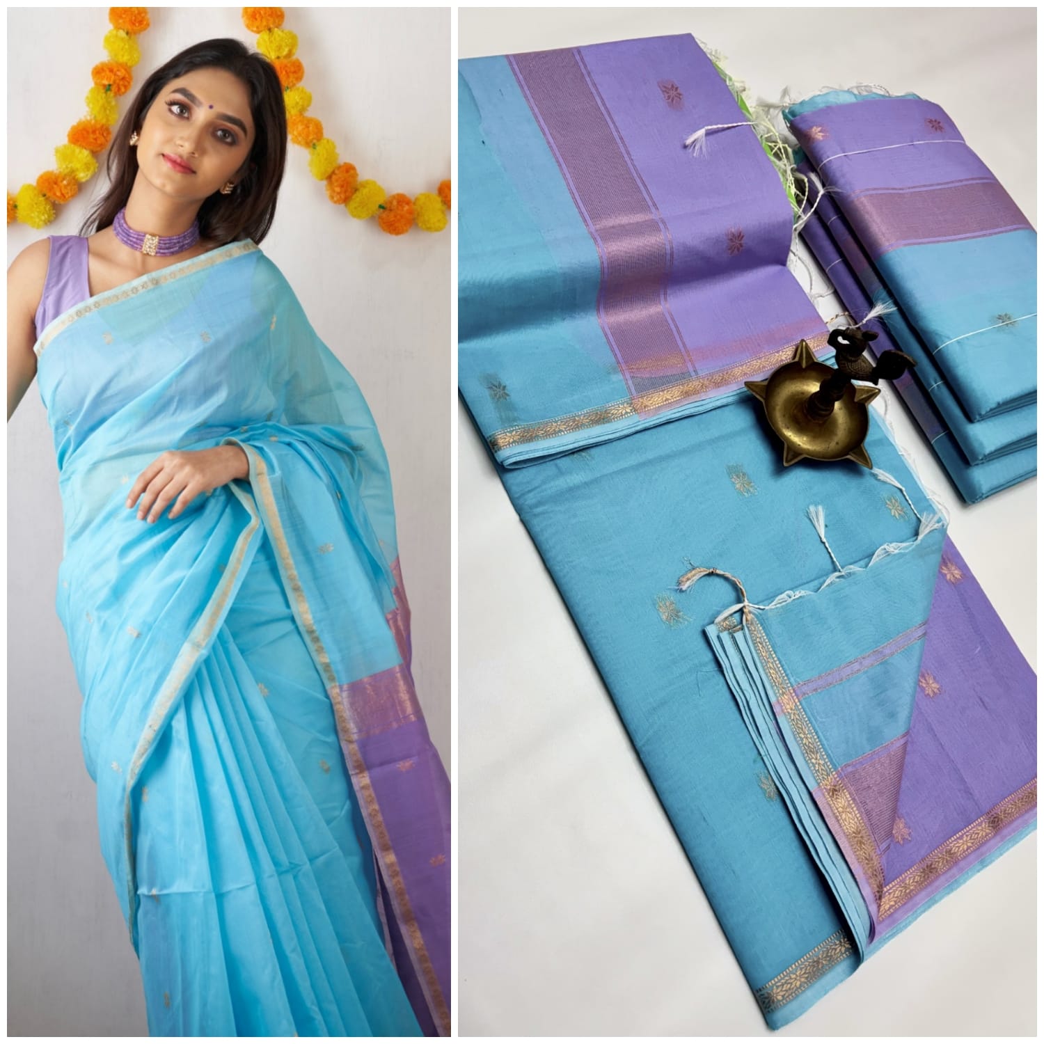 Maheshwari Silk Cotton Saree for Women | Lightweight Traditional Saree | Elegant Border | Daily & Festive Wear
