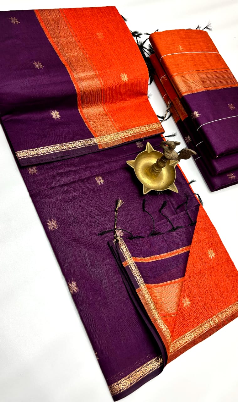 Maheshwari Silk Cotton Saree for Women | Lightweight Traditional Saree | Elegant Border | Daily & Festive Wear