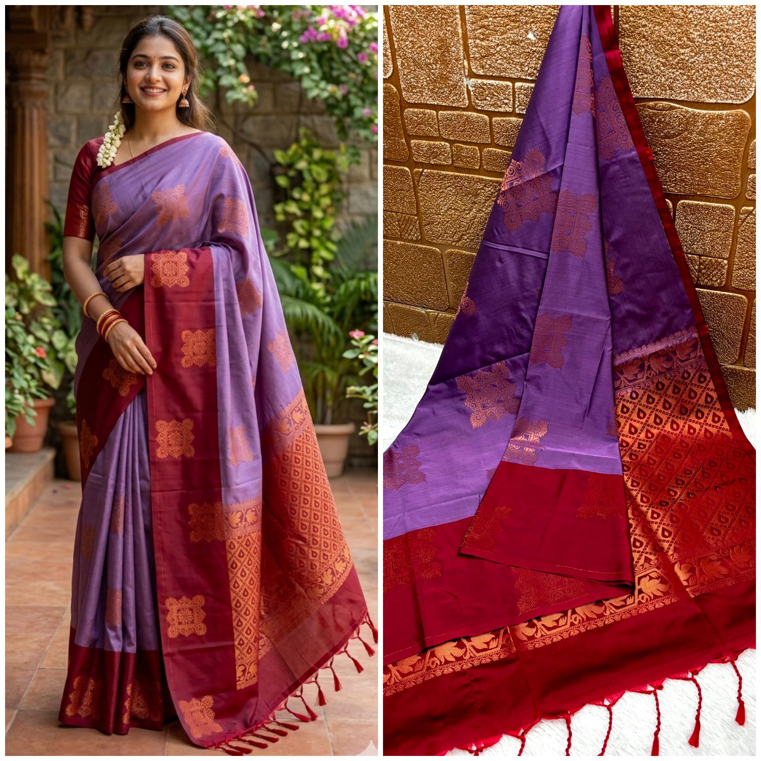 Kanchipuram Elite Silk Saree for Women | Premium Traditional Kanjivaram Silk | Rich Zari Border | Wedding & Festive Wear