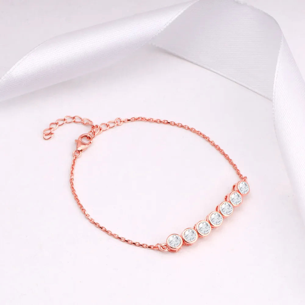 GIVA Rose Gold Bubble Bracelet