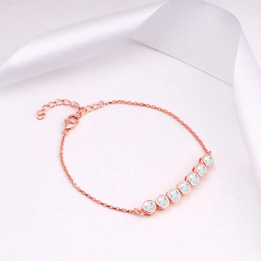 GIVA Rose Gold Bubble Bracelet