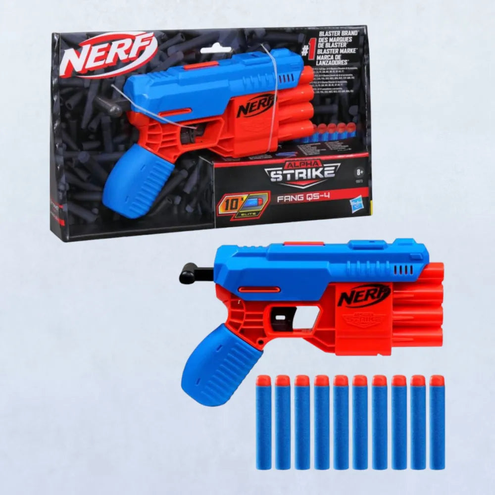 Nerf Alpha Strike Fang QS-4 Blaster with 10 Elite Darts