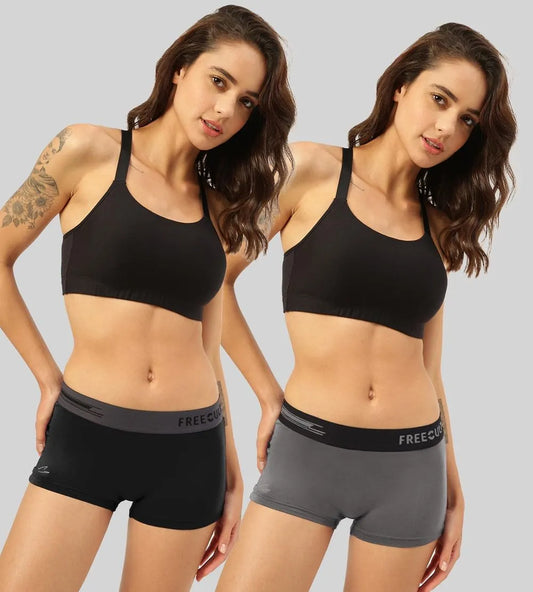 Freecultr Cotton Women's Boyshorts - XL | Long Panty | Pack of 2