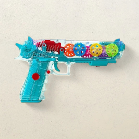 Toyshine Musical Transparent Gun Toy | 3D Lights for Ages 2-5