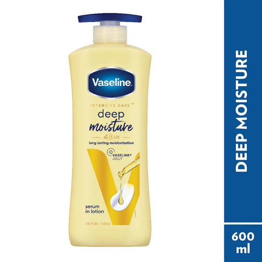 Vaseline Deep Moisture Body Lotion | For Dry Skin | Moisturised Glowing Skin | With Pro Ceramides