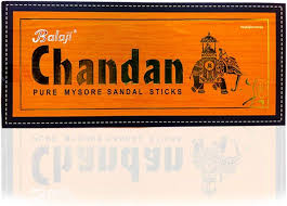 Balaji Chandan Pure Mysore Sandal Incense Sticks - 10 Pcs | Agarbatti/ Agarbathi for Pooja