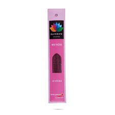 Auroshikha Rainbow Red Rose Incense Sticks - 20 Pcs | Agarbathi/ Agarbatti for Pooja