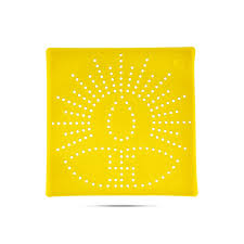 Kolam Stencil - 3 x 3 Inches | Square Shape Rangoli Plate/ Plastic Kolam Stencil for Pooja Room Decor/ 10 Gms