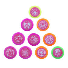 Rangoli Stencil Set - 0.25 x 3 Inches | Plastic Kolam Stencil/ Muggulu Stencil Designs for Floor Decor