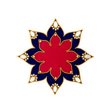 Rangoli Sticker - 8 Inches | Artificial Rangoli Design/ Kolam Stickers for Floor